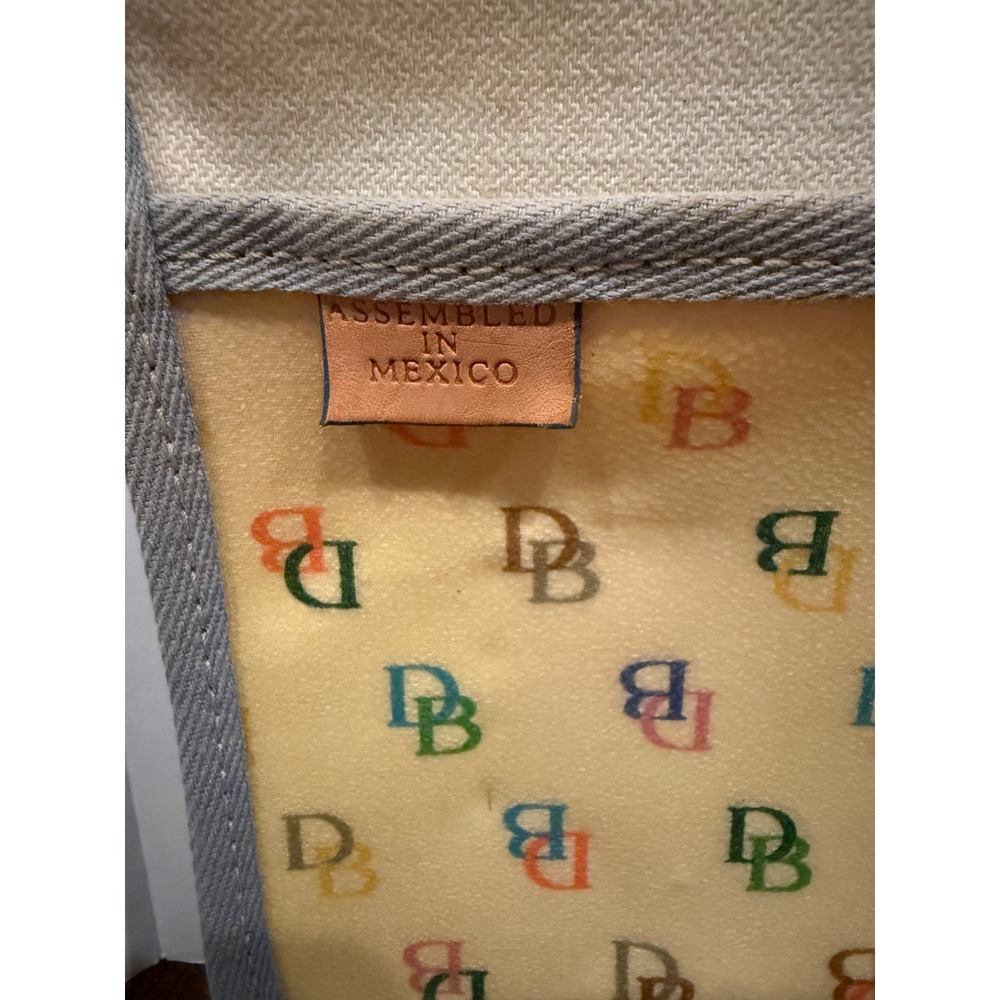 Dooney & Bourke Vintage Rainbow Monogram Canvas Leather Organizer Insert Clutch - Picture 3 of 6